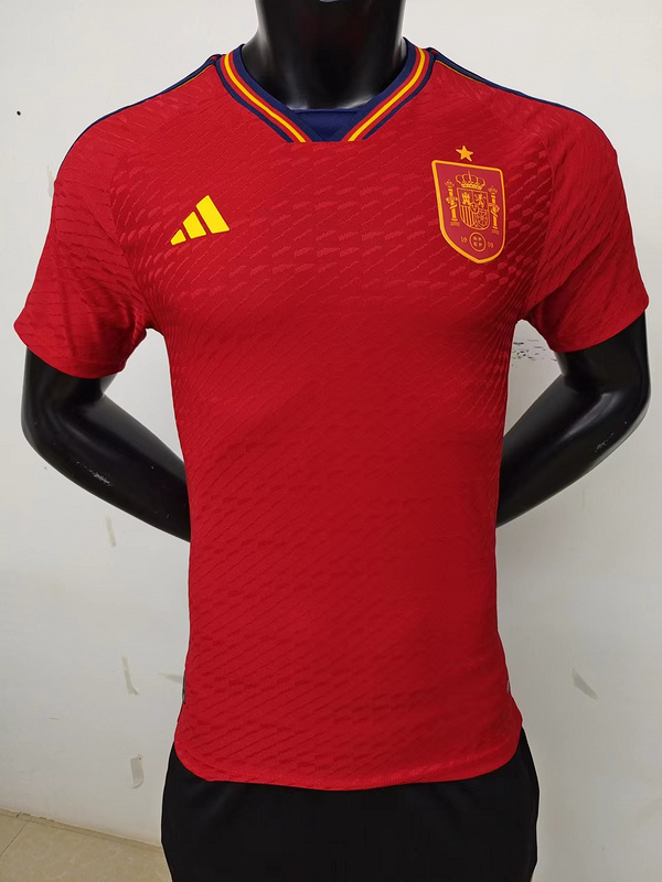 2022 Spain Home Red Jacquard